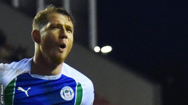 Wigan Athletic forward Joe Garner joined the Latics from Ipswich Town in August