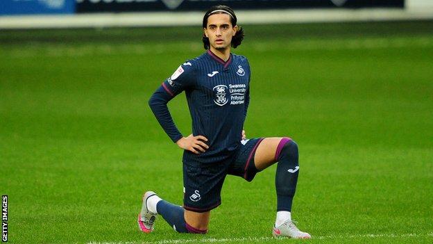 Swansea City attacking midfielder Yan Dhanda