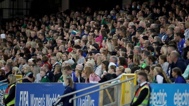 Just over 4,000 fans watched Northern Ireland's return to Windsor Park