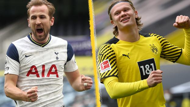 Harry Kane y Erling Haaland