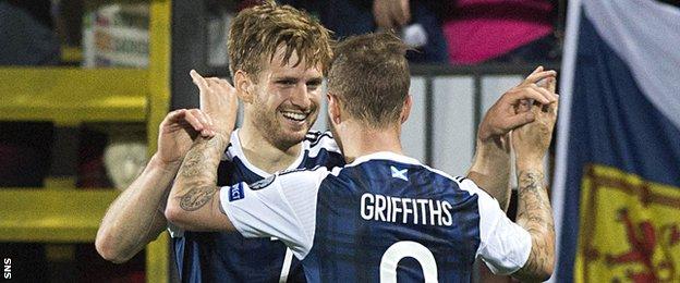 Scotland's Stuart Armstrong and Leigh Griffiths
