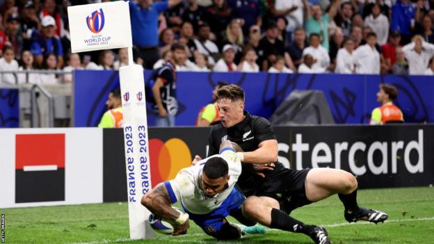 Italy's Monty Ioane had the final score but the night belonged to New Zealand