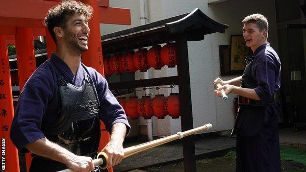 Daniel Ricciardo (left) and Max Verstappen