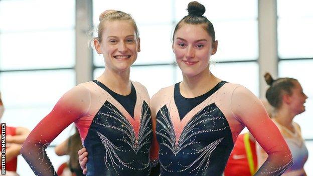Great Britain's Bryony Page and Izzy Songhurst