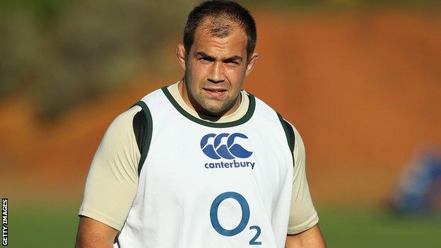 Ben Moon training with England