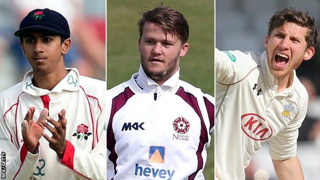 Haseeb Hameed, Ben Duckett and Zafar Ansari