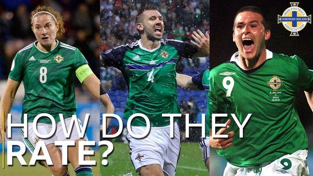 Marissa Callaghan, Gareth McAuley and David Healy