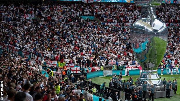 Wembley crowd during the Euro 2020 final