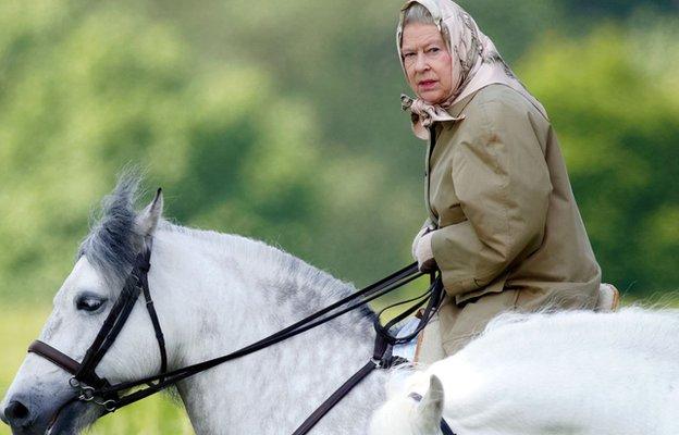 The Queen carried on riding horses into her 90s