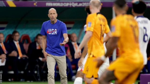 Gregg Berhalter on the sidelines with the USA