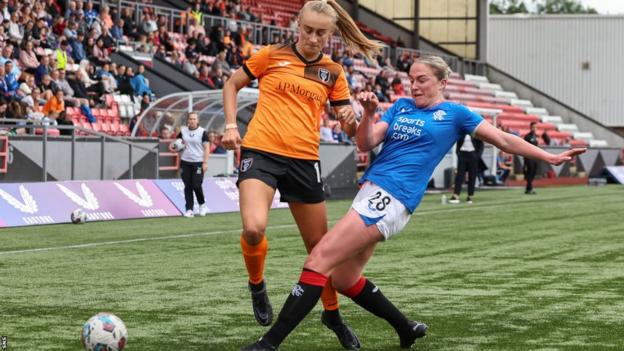 Glasgow City's Lauren Davidson and Rangers' Michelle Colson