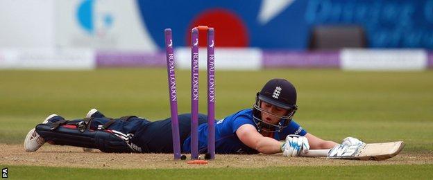 Heather Knight is run out