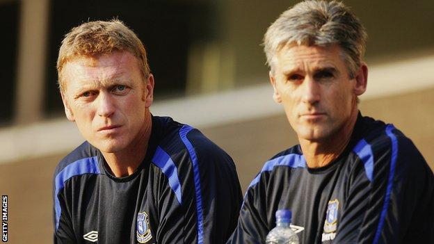 David Moyes and Alan Irvine during the pair's time at Everton