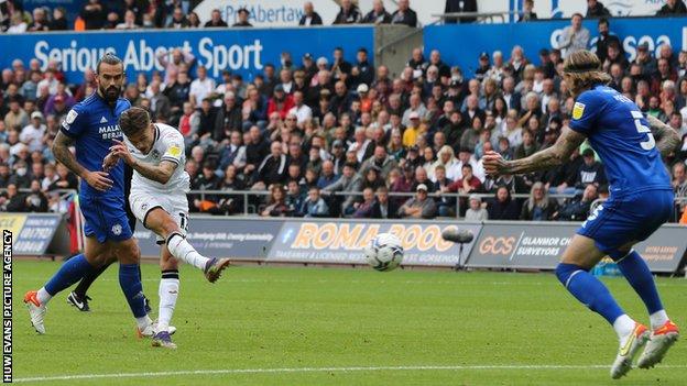 Jamie Paterson opens the scoring with a spectacular long-range strike