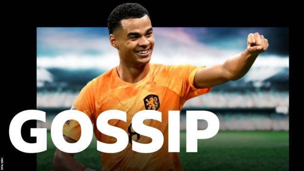 Cody Gakpo and BBC Sport Gossip logo