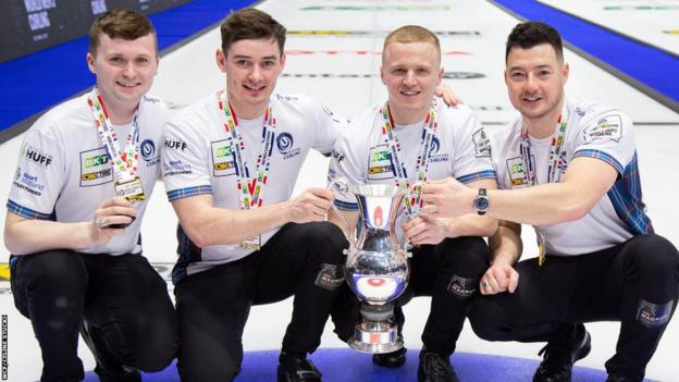The Scottish quartet show off their latest prize