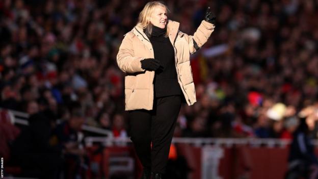 Emma Hayes at Emirates Stadium