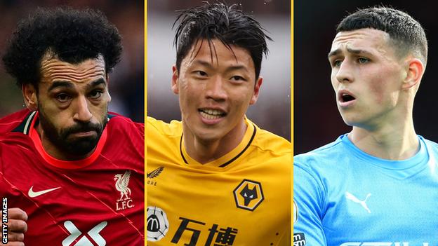 Mohamed Salah (Liverpool), Hwang Hee-chan (Wolves), Phil Foden (Manchester City)