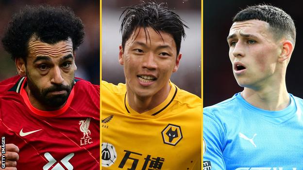 Mohamed Salah (Liverpool), Hwang Hee-chan (Loups), Phil Foden (Manchester City)