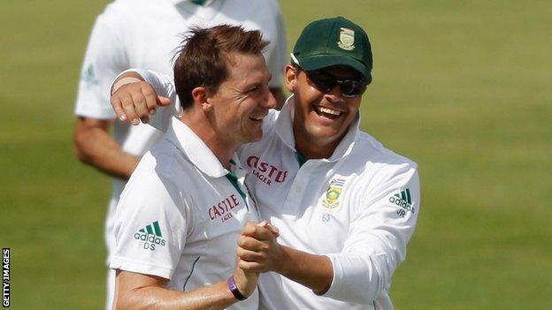 Dale Steyn (left) has played alongside Glamorgan captain Jacques Rudolph (right) for South Africa