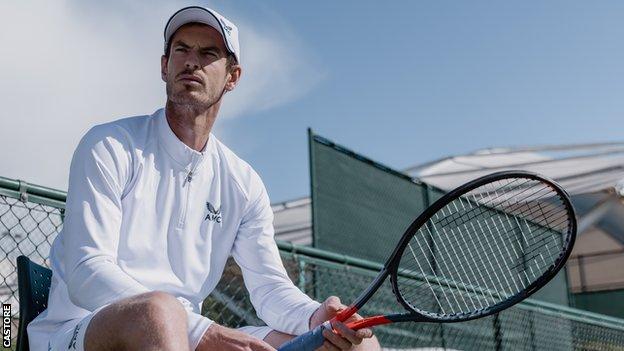 Andy Murray wears his Castore range