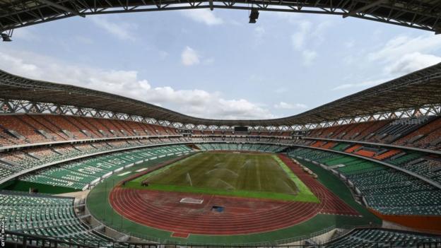 Football venue the Alassane Ouattara Stadium in Ivory Coast