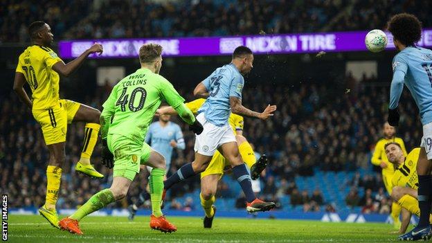 Manchester City 9 0 Burton Albion Gabriel Jesus scores four in