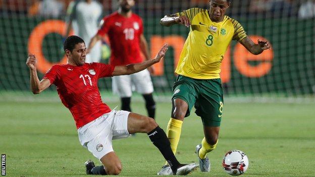Mohamed Elneny in action for Egypt during the Africa Cup of Nations