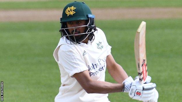County Championship: Haseeb Hameed scores two centuries as Notts draw at Worcestershire - BBC Sport