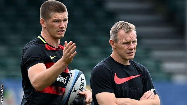 Owen Farrell and Mark McCall