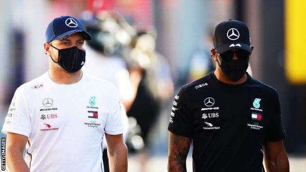 Valtteri Bottas and Lewis Hamilton