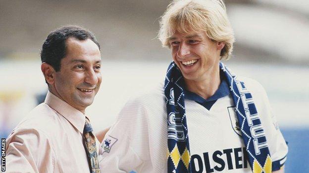 Klinsmann a rejoint les Spurs depuis Monaco en 1994