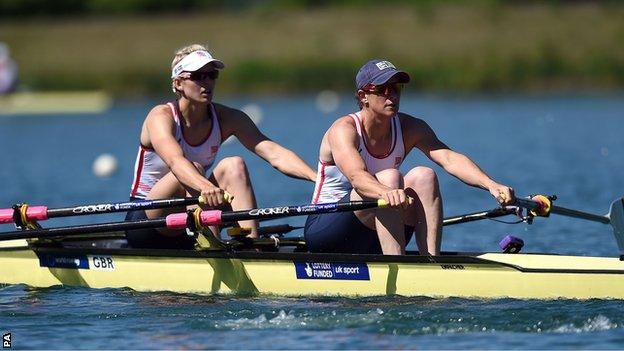 Katherine Grainger (right) and her double scull partner Victoria Thornley