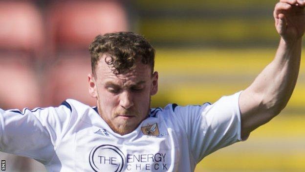 Alloa goalscorer Connor Shields