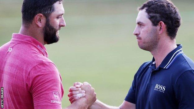 Jon Rahm and Patrick Cantlay at the Tour Championship