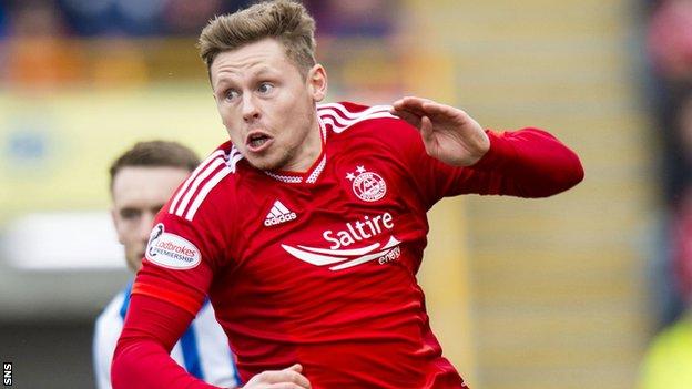 Simon Church in action for Aberdeen