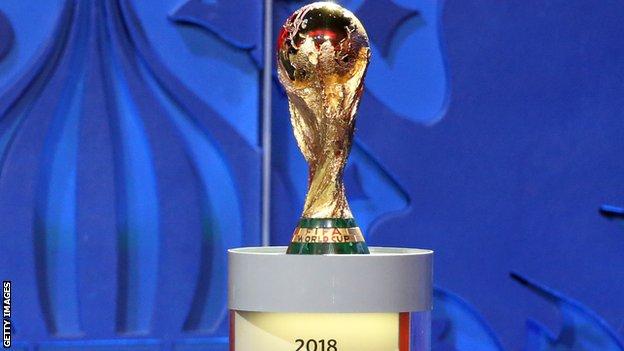 The World Cup trophy