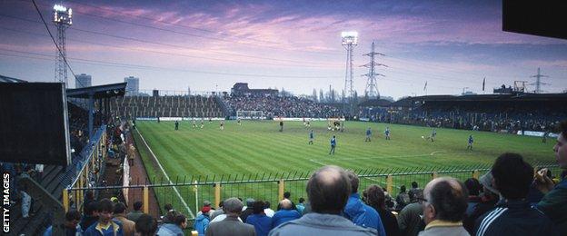 Wimbledon FC in action at Plough Lane