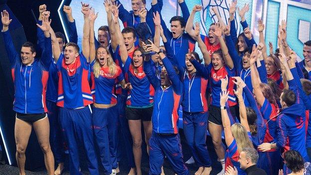 Energy Standard celebrate winning the International Swimming League