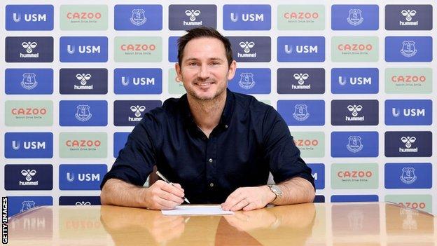 Former England midfielder Frank Lampard has been appointed Everton manager on a two-and-a-half-year deal.