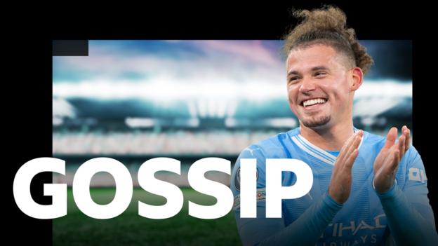 Kalvin Phillips applauds fans during Manchester City's Champions League game with Young Boys