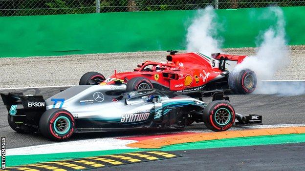 Mercedes F1 driver Lewis Hamilton and Ferrari F1 driver Sebastian Vettel