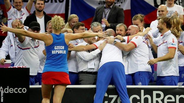 Fed Cup Czech Republic Beat United States To Win Sixth Title In Eight Years Bbc Sport