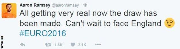 Arsenal and Wales midfielder Aaron Ramsey is looking forward to Euro 2016