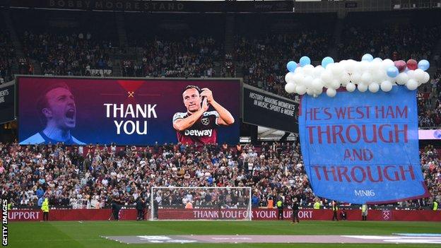 West Ham tribute to Mark Noble