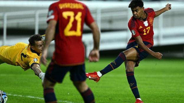 Chipre 1-3 España: Lamine Yamal marca un gol para llevar a La Roja a ganar la clasificación para la Eurocopa 2024