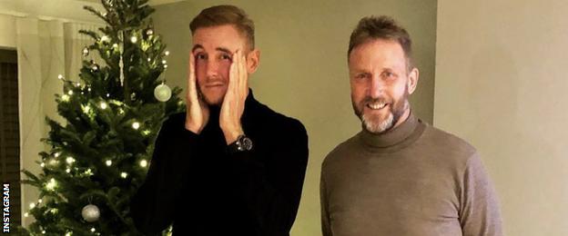 Stuart Broad with his dad Chris