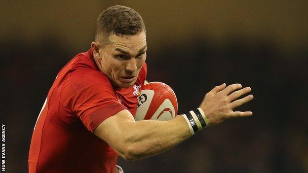 George North attacks for Wales