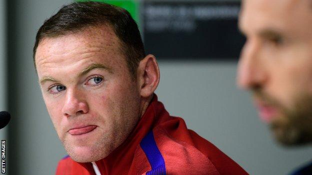 Wayne Rooney at an England press conference