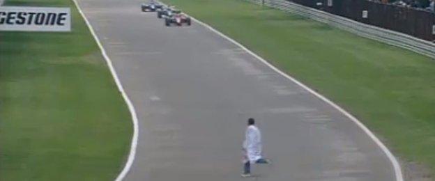 Man invades the track at 2000 German Grand Prix